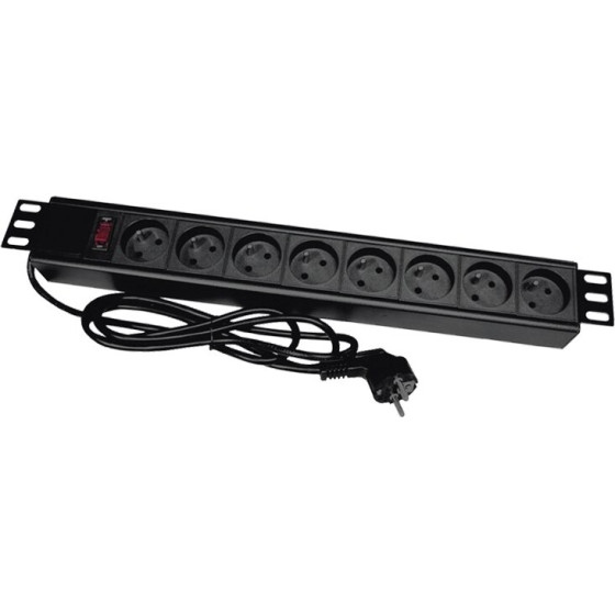 ALANTEC power extension 3 m 8 AC outlet(s) Indoor Black - (PZ081U3M)