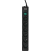 Ever OPTIMA surge protector 1.5 m (6 x UTE; 10 A; black) - (T/LZ08-OPT015/0000)