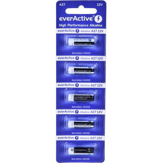 everActive 5 x alkaline batteries 27A 12V- blister 5 pcs. - (27A5BL)