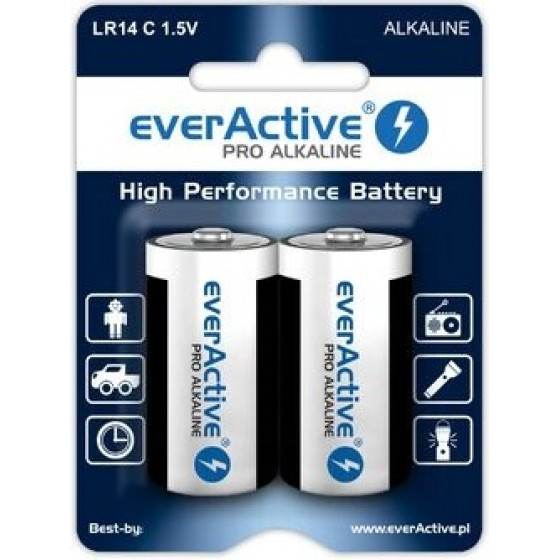 everActive Alkaline batteries Pro Alkaline LR14 C - blister card - 2 pieces - (EVLR14-PRO)