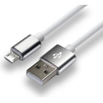 everActive cable USB 1m - White, silicone, quick charge, 2,4A - (CBS-1MW)