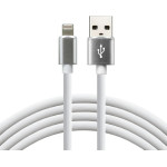 everActive cable USB Lightning 1m - White, silicone, quick charge, 2,4A - (CBS-1IW)