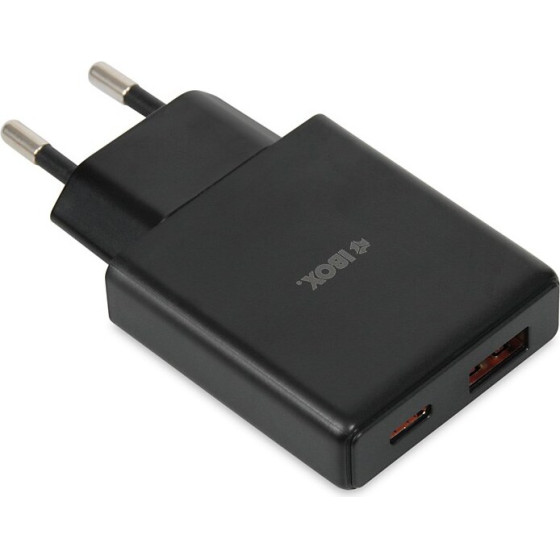 IBOX C-43 Slim GaN PD30W Wall charger, Black - (ILUC43B)