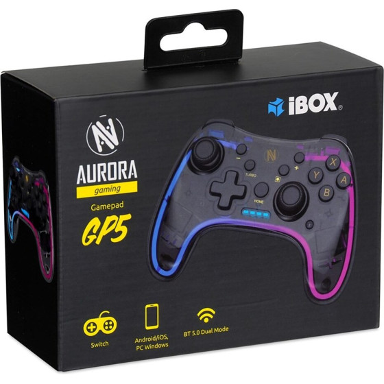 IBOX Gaming Controller Black Bluetooth Gamepad Analogue / Digital Android, Nintendo Switch, Nintendo Switch Lite, Nintendo Switch OLED, PC, iOS - (IGP5)