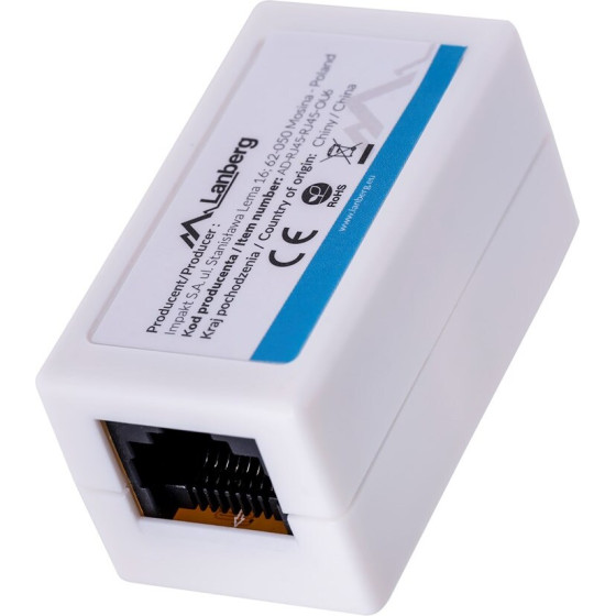 Lanberg network splitter White - (AD-RJ45-RJ45-OU6)