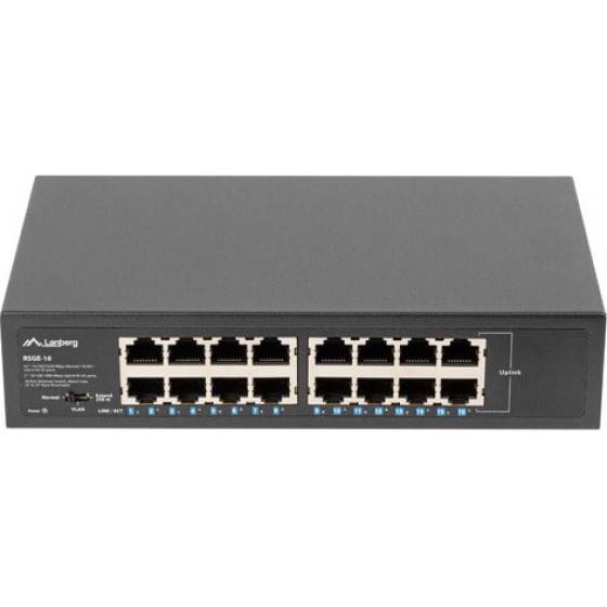 Lanberg Switch Rack 10''/19'' (16-port 1Gb) - (RSGE-16)