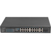 Lanberg Switch rack 19'' POE+ 16x 100MB /2X COMBO GIGABIT ETHERNET 150W - (RSFE-16P-2C-150)