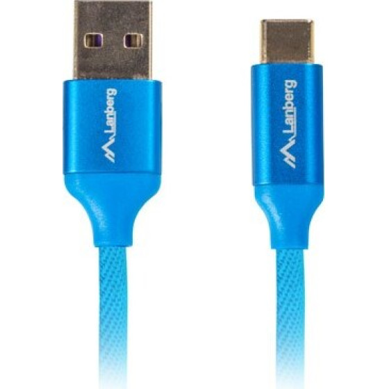 Lanberg USB cable 0.5 m USB 2.0 USB A USB C Blue - (CA-USBO-22CU-0005-BL)