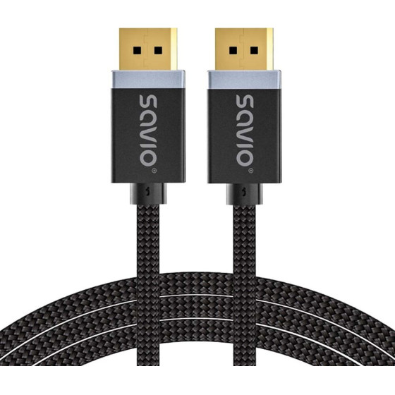 SAVIO DISPLAYPORT (M) - DISPLAYPORT (M) CABLE, V1.4, 3 m, - (CL-176)