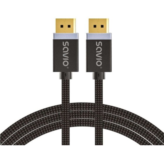 SAVIO DisplayPort cable 2 m Black - (CL-166)