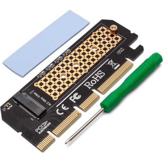 SAVIO Expansion card, adapter M.2 NVMe M-Key PCI-E - (AK-41)