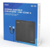 SAVIO External slim CD/DVD Recorder R/RW - USB-C/USB-A, black - (AK-59)