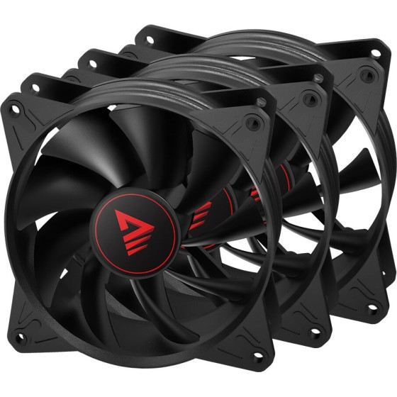 SAVIO Fan Set BLADE X1 SET 3 x 120mm 4-pin PWM black - (SAVGBLADESET)