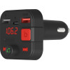 SAVIO FM transmitter, Bluetooth 5.3, QC 3.0 charger, LED display, Bass Boost, black - (TR-15)