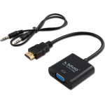 SAVIO HDMI (M) - VGA (F) Adapter with audio Black - (CL-23/B)
