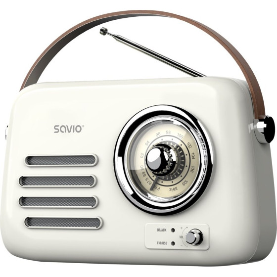 SAVIO Portable Radio, white - (RS-02)