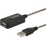 SAVIO USB active port extension 10m USB 2.0-A male USB 2.0-A female Black - (CL-130)