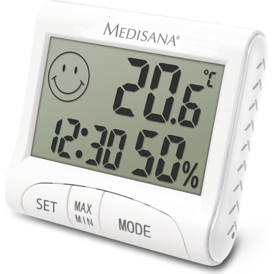 Medisana Hg 100 Indoor Electronic Hygrometer White - (60079)
