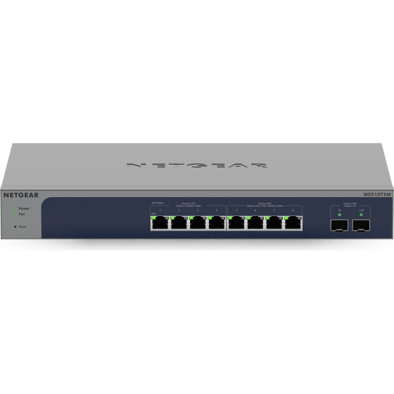 NETGEAR 8-Port Multi-Gigabit/10g Ethernet Smart Managed Pro Switch With 2 SFP+ Ports (MS510TXM) - (MS510TXM-100EUS)