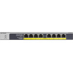 NETGEAR GS108LP Unmanaged Gigabit Ethernet (10/100/1000) Power Over Ethernet (PoE) 1U Black, Grey - (GS108LP-100EUS)