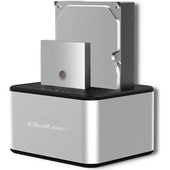 QOLTEC 5316 2x Hdd / Ssd Docking Station | 2.5 ''/3.5'' Sata | Usb 3.0 | Clonning - (50316)