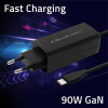 QOLTEC 90W Gan Super Fast Charger| 5-20V | 3-4.5A | USB-C 3.1 - (52420)