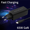 QOLTEC 65W Gan Super Fast Charger| 5-20V | 3-3.25A | USB-C 3.1 - (52419)