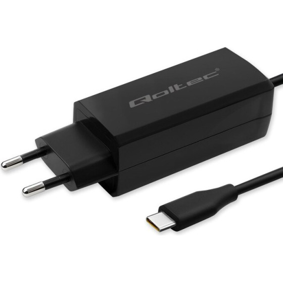QOLTEC 65W Gan Super Fast Charger| 5-20V | 3-3.25A | USB-C 3.1 - (52419)