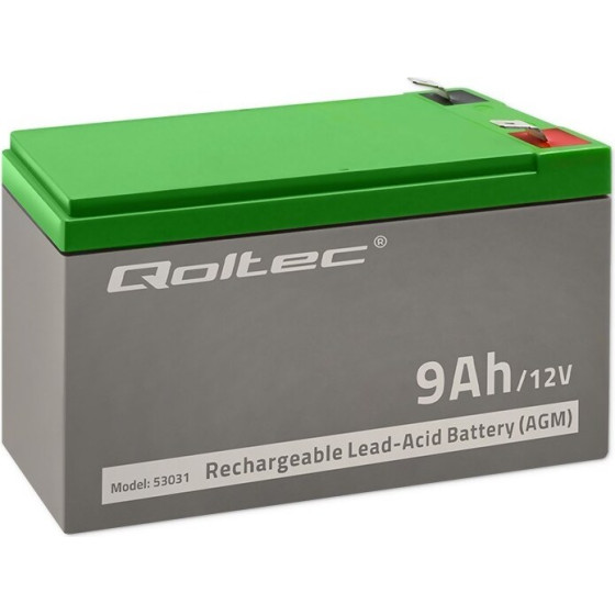 QOLTEC Agm Battery | 12V | 9Ah - (53031)