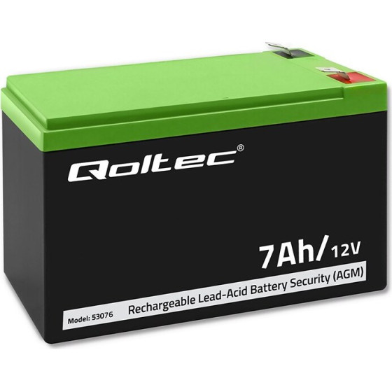 QOLTEC Agm Battery | 12V | 7Ah | Security - (53076)