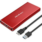 QOLTEC Enclosure | M.2 Ssd Drive | Sata | NGFF| Usb 3.0 | Super Speed 5Gb/s | 2TB | Red - (51831)