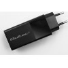 QOLTEC Gan Power Pro Charger | 1xUsb Type C | 1xUsb A | 100W | 5-20V | 1.5-5A | Pd | Black - (52382)