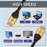 QOLTEC Hdmi v2.1 Cable Ultra High Speed 8K | 60Hz | 30AWg | Gold | 1m - (50354)