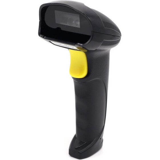 QOLTEC Laser Barcode Scanner 1D | 2D | Black - (50853)