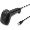 QOLTEC Laser Barcode Reader 1D | Ccd | Usb | Black - (50866)