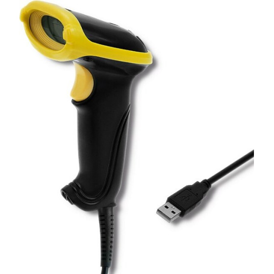 QOLTEC Laser Reader 1D | 2D | Usb | Black - (50867)