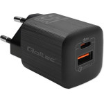 QOLTEC Mobile Device Charger Laptop, Portable Gaming console, Power bank, Smartphone, Smartwatch, Tablet Black Ac Fast Charging Indoor - (50764)