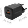 QOLTEC Mobile Device Charger Laptop, Portable Gaming console, Power bank, Smartphone, Smartwatch, Tablet Black Ac Fast Charging Indoor - (50764)