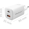 QOLTEC Mobile Device Charger Laptop, Portable Gaming console, Power bank, Smartphone, Smartwatch, Tablet White Ac Fast Charging Indoor - (50765)