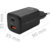 QOLTEC Mobile Device Charger Laptop, Portable Gaming console, Power bank, Smartphone, Smartwatch, Tablet Black Ac Fast Charging Indoor - (50766)