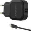 QOLTEC Mobile Device Charger Laptop, Smartphone, Smartwatch, Tablet, Telephone, Universal Black AC, Dc Indoor - (50188)