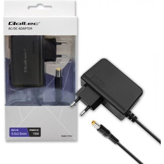 QOLTEC Power adapter/Inverter Indoor 19 W Black - (51034)