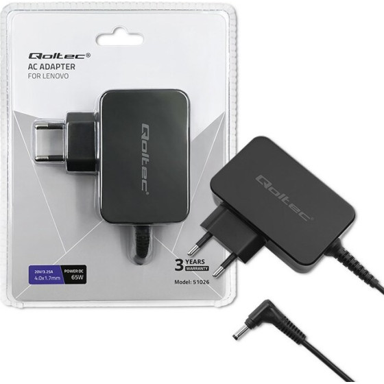 QOLTEC Power adapter/Inverter Indoor/Outdoor 65 W Black - (51026)