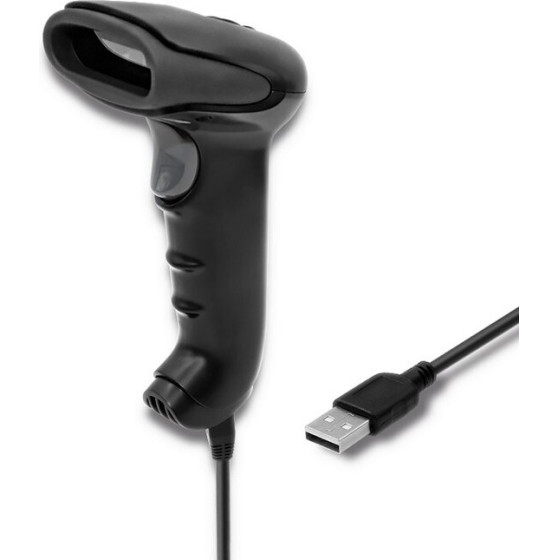 QOLTEC Wireless Laser Scanner 1D | 2D | Black - (50868)