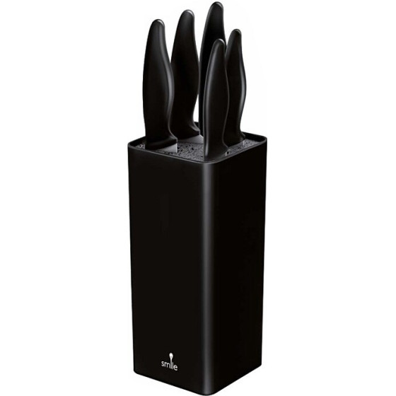 SMILE SNS-6 6-Piece Block Knife Set Black - (5903151023308)