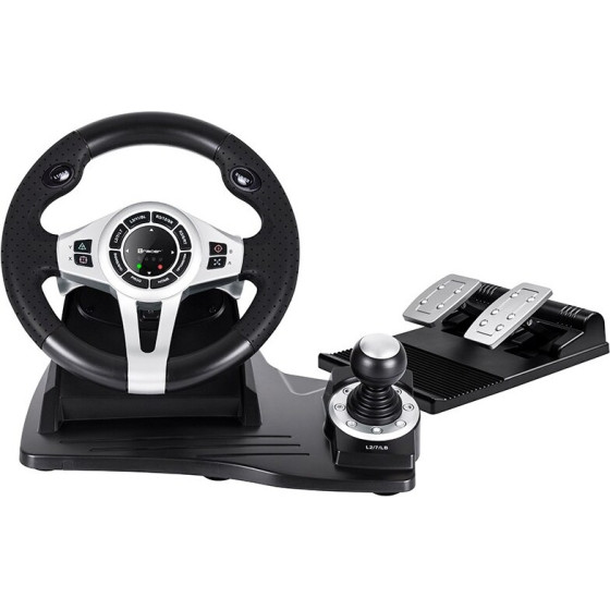 Tracer Gaming Controller Black Steering Wheel + Pedals Playstation 4, Playstation 3 - (TRAJOY46524)
