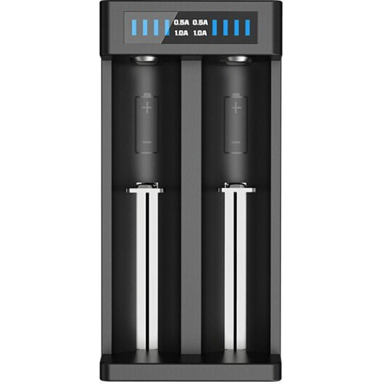 XTAR Battery Charger For Cylindrical Li-Ion Batteries 18650 MC2 Plus - (MC2+)