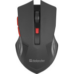 Defender Mouse Accura MM-275 Rf Black & Red Optical 1600DPi 6P - (52276)