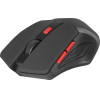 Defender Mouse Accura MM-275 Rf Black & Red Optical 1600DPi 6P - (52276)