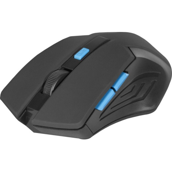 Defender Mouse Accura MM-275 Rf BLACK-Blue Optical 1600DPi 6P - (52275)
